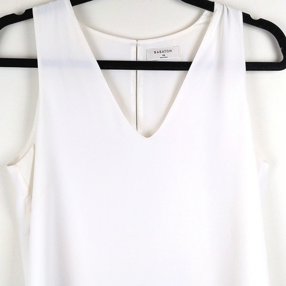 ARITZIA Babaton Maddox Blouse White Flowy Top XS Maddox Is A Sleeveless Blouse - Picture 5 of 9